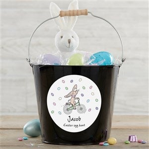 Easter philoSophie's® Personalized Large Treat Bucket-Black