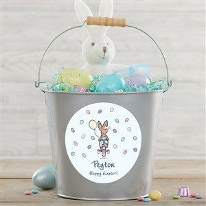 Easter philoSophie's® Personalized Large Treat Bucket-Silver