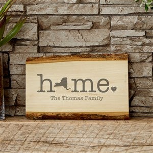 Home State Personalized Basswood Plank- Small