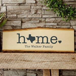 Home State Personalized Basswood Plank-Large