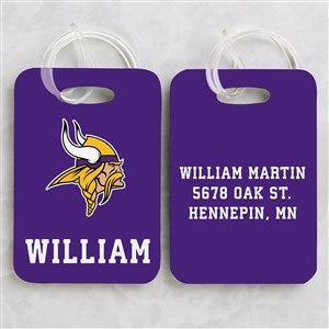 NFL Minnesota Vikings Personalized Luggage Tag 2 Pc Set