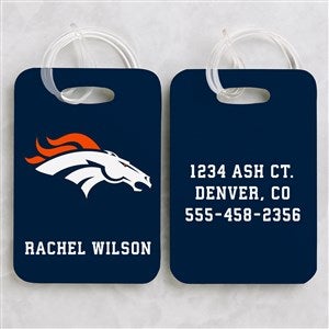 NFL Denver Broncos Personalized Luggage Tag 2 Pc Set