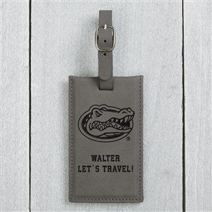 NCAA Florida Gators Personalized Leatherette Luggage Tag- Teal