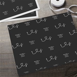 Drawn Together By Love Personalized Wrapping Paper Sheets - Set of 3