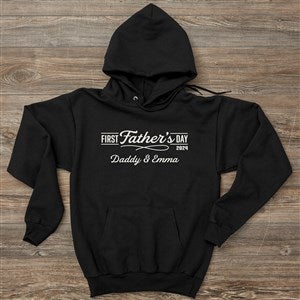 Daddy's First Father's Day Personalized Hanes® Adult Hooded Sweatshirt
