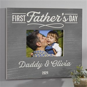 Daddy's First Father's Day Personalized 5x7 Wall Frame- Horizontal