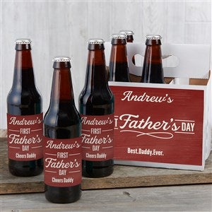 Personalized Beer Bottle Labels & Bottle Carrier - Daddy