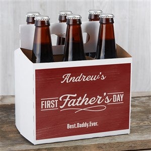 Daddy's First Father's Day Personalized Bottle Carrier