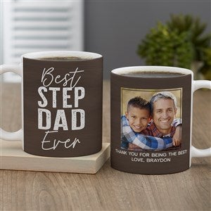 Best Step Dad Personalized Photo Coffee Mug 11 oz.- White