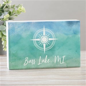 Seaside Watch Personalized Rectangle Shelf Block