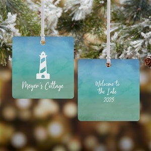 Seaside Watch Personalized Ornament- 2.75 Metal - 2 Sided