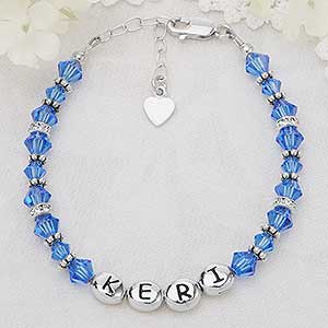 Personalized Girls Birthstone Bracelets