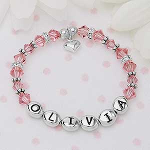 Personalized Birthstone Baby Bracelet