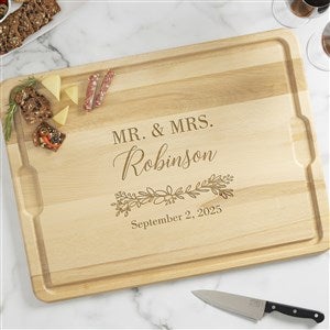Laurels Of Love Personalized Maple Cutting Board - Oversized