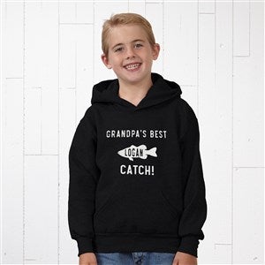 Reel Cool Like Dad Personalized Hanes® Youth Hooded Sweatshirt