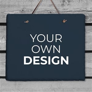 Design Your Own Personalized Slate Plaque - Navy Blue