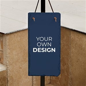 Design Your Own Personalized Outdoor Slate Plaque - Navy Blue