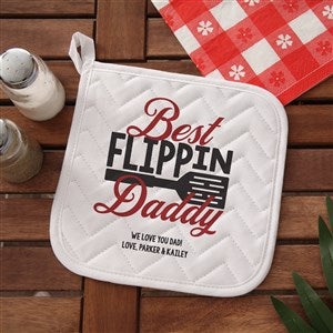 Best Flippin Dad Personalized Potholder