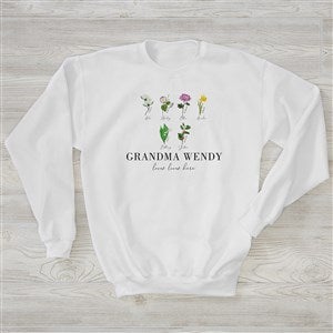 Birth Month Flower Personalized Hanes® Crewneck Sweatshirt