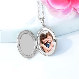 Engraved Photo Oval Locket