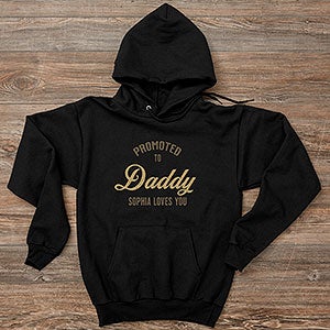 Promoted To Dad Personalized Hanes® Adult Hooded Sweatshirt