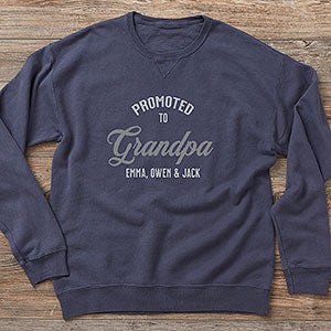 Promoted To Dad Personalized Hanes® Adult ComfortWash? Sweatshirt