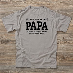 World's Greatest Dad Personalized Hanes® Adult ComfortWash? T-Shirt