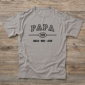 Daddy Established Personalized Hanes® Adult ComfortWash? T-Shirt