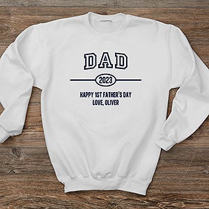 Daddy Established Personalized Hanes® Adult Crewneck Sweatshirt
