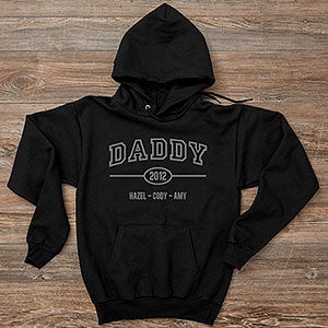 Daddy Established Personalized Hanes® Adult Hooded Sweatshirt
