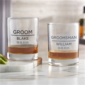 The Groomsman Personalized Printed Whiskey Glass