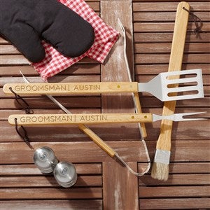 The Groomsman Personalized BBQ Utensil Set