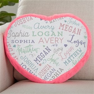 Close To Her Heart Personalized Heart Throw Pillow