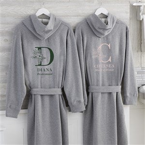 Floral Bridesmaid Personalized Sweatshirt Robe
