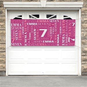 Repeating Birthday Personalized Birthday Banner - 30x72