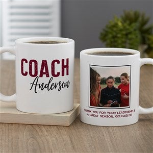 Thanks Coach Personalized Coffee Mug 11 oz.- White
