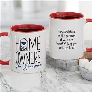 Home Owners Personalized Coffee Mug 11 oz.- Red
