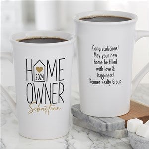 Home Owners Personalized Latte Mug 16 oz.- White