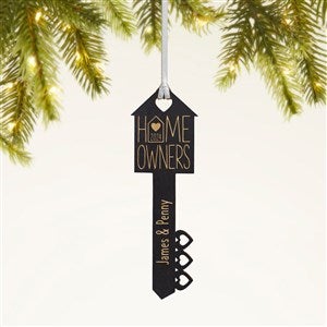 Home Owners Personalized Wood Key Ornament- Black Poplar