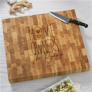 Home Owners Personalized Butcher Block Cutting Board