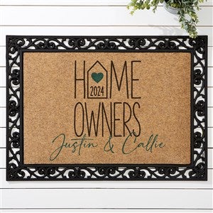 Home Owners Personalized 18x27 Synthetic Coir Doormat