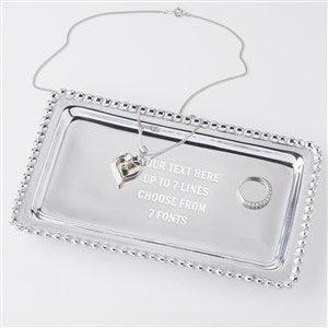Mariposa® String of Pearls Engraved Message Jewelry Tray