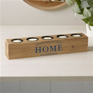 Family Market Personalized 5 pc. Wood Tea Light Holder