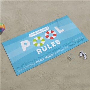 Pool Welcome Personalized 35x72 Beach Towel