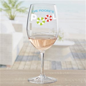 Pool Welcome Personalized Tritan Unbreakable Stemmed Wine Glass