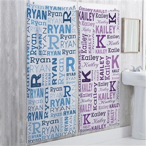 Repeating Name Personalized 30x60 Bath Towel