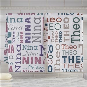 Repeating Name Personalized Hand Towel