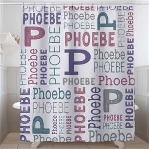 Repeating Name Personalized Shower Curtain