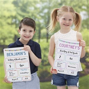 First Day Of School Photo Personalized Dry Erase Sign