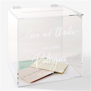 Classic Elegance Personalized Acrylic Card Box  - 41238